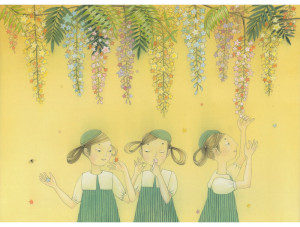 星の花（絹本着彩　F４号）2017